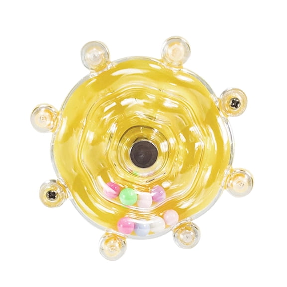 Bvdfgk Bird Parakeet Toy Cage Accessories Parrot Rotary Wheel Rattle Enrichment Toy for Yellow