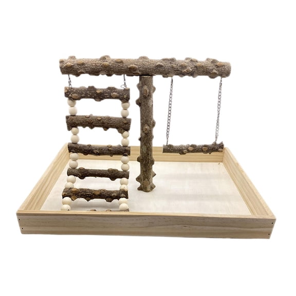 Bvdfgk Bird Perch Stand Playground Parakeet Playground Exercise Toy Training Ladder Toy