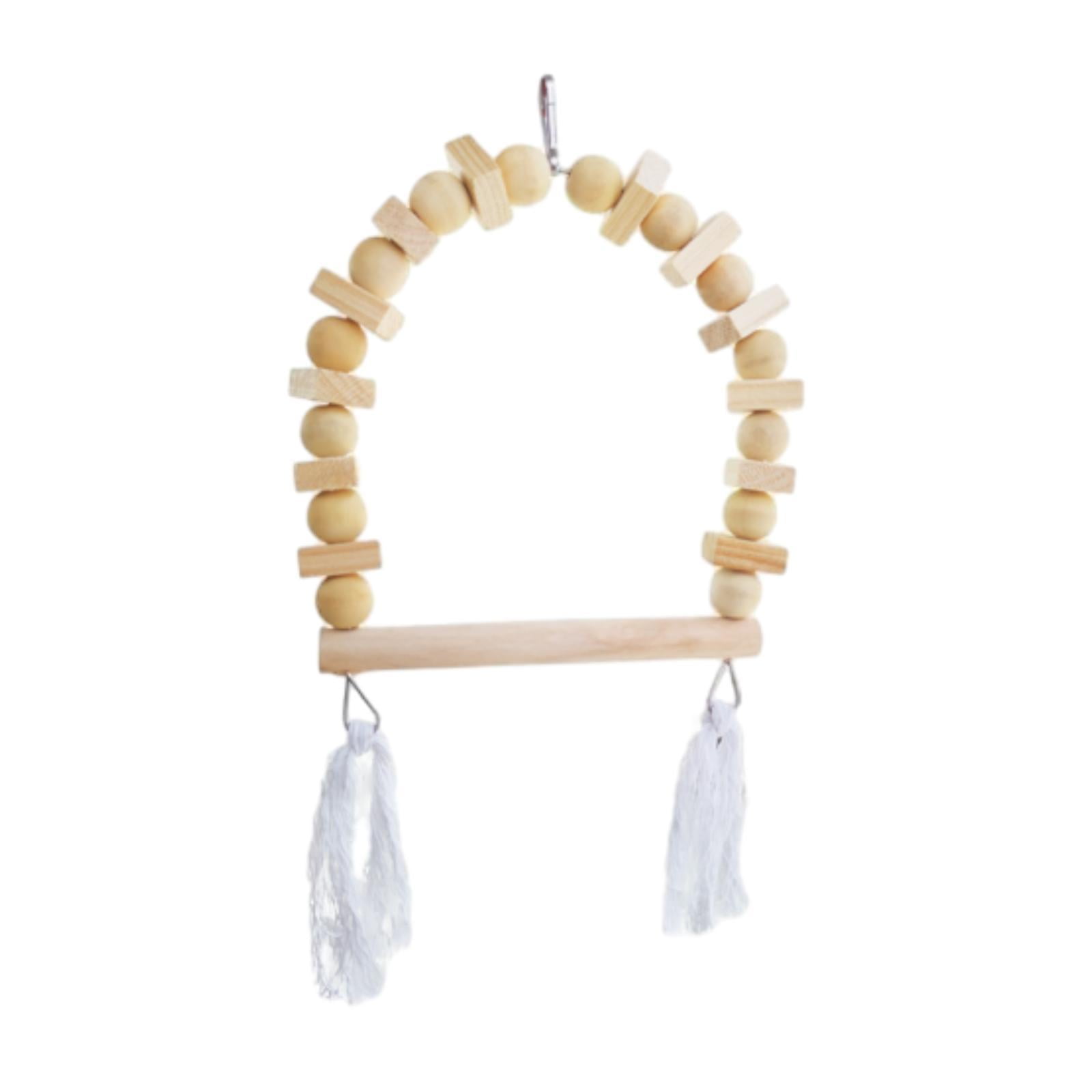 Bvdfgk Bird Swing Wooden Perch Stand for Cockatiel Balance Exercise ...