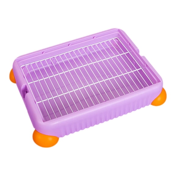 Bvdfgk Bunny Litter Pan Cage Toilet with Grate Anti Splashing Corner Toilet Box Rabbits