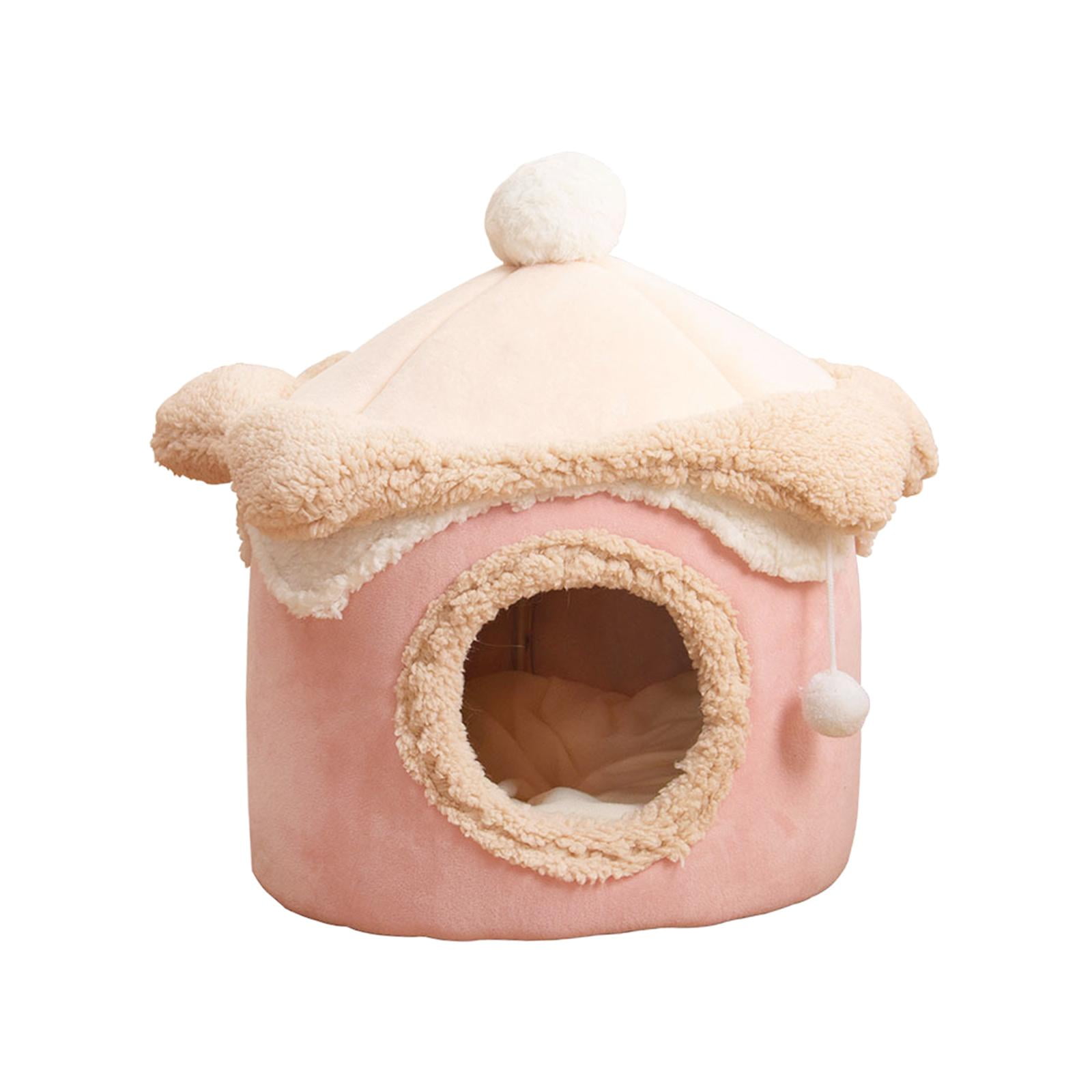 Bvdfgk Cat Bed House Nonskid Bottom Self Warming for Winter Furniture Dog Nest Cat Cave 50cmx50cm