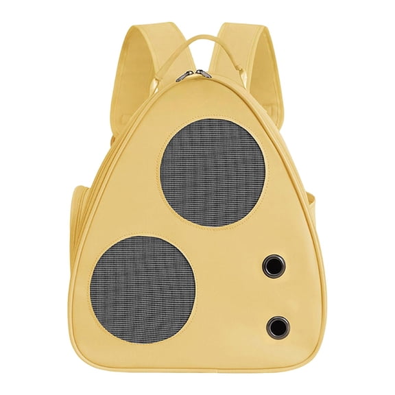 Bvdfgk Cat Carrier Backpack, Ventilated Mesh And Holes, Side Pocket, Small, Medium, Cat Yellow