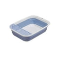 thumbnail image 1 of Bvdfgk Cat Kitty Litter Pan Folding Semi Closed Kitten Potty Toilet Sturdy Open Top Pet 46x34x12cm Blue, 1 of 9