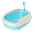 thumbnail image 1 of Bvdfgk Cat Litter Box Durable Cat Litter Container Cat Toilet Easily Clean Practical Ca Blue, 1 of 9