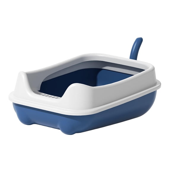 Bvdfgk Cat Litter Boxes for Indoor Cats, Kitten Litter Boxes, High Sided with Spray and Blue