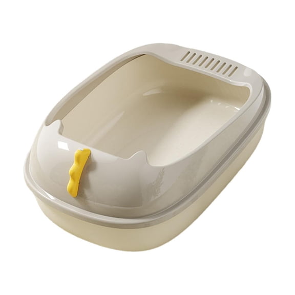 Bvdfgk Cat Litter Tray Pet Litter Tray Deep Litter with High Sides Potty Toilet Pan for White Base42X28X16CM