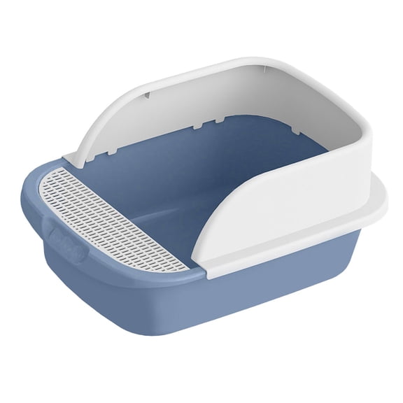 Bvdfgk Cat Sandbox Toilet Large Detachable Travel Portable Splashproof Tray for Kitten Blue52cmx36cmx21.5cm