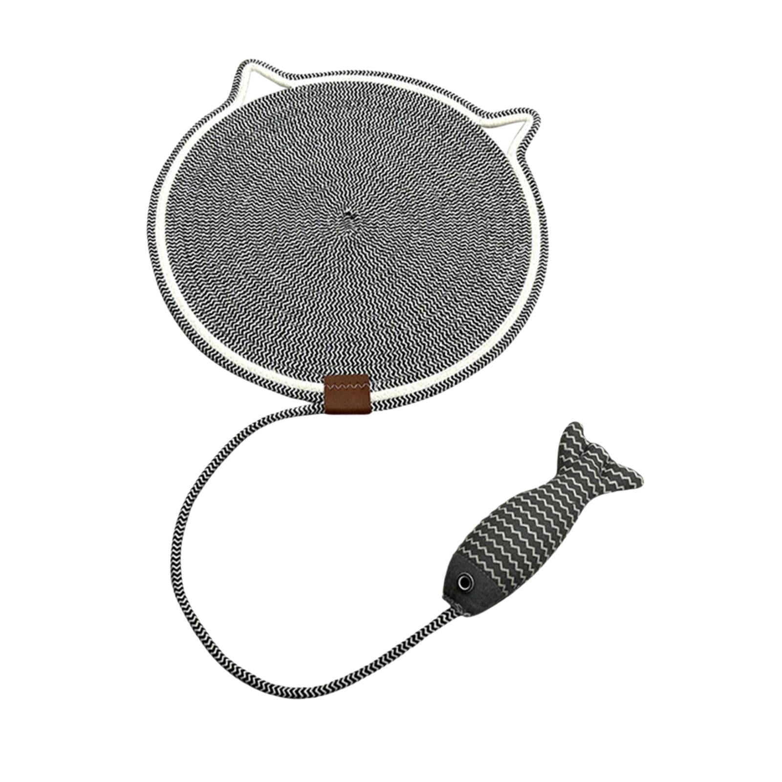 Bvdfgk Cat Scratch Mat Cat Scratch Pad with Fishy Ball Toy Horizontal Cats Sleeping Mat L