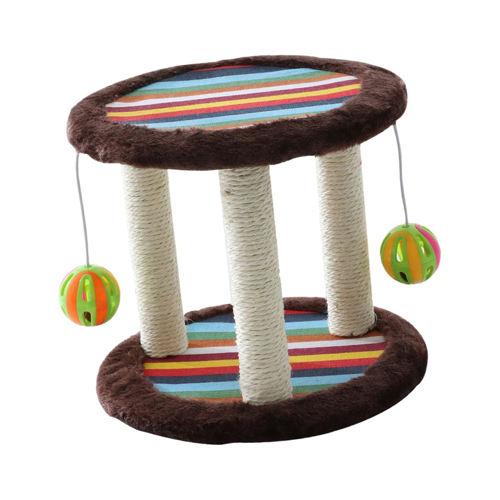 Bvdfgk Cat Scratch Post Cats Interactive Toy Perch for Indoor Cats for Cats Kitties Brown