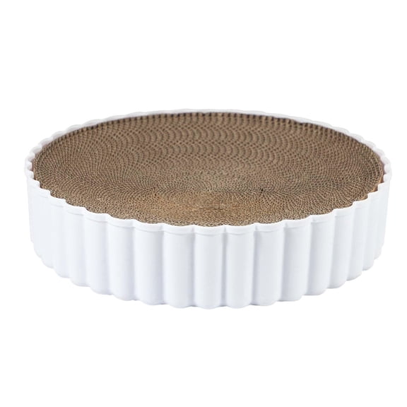 Bvdfgk Cat Scratcher Cardboard ,Cat Scratching Lounge Bed ,Round Carpets ,Mat Nest Play White