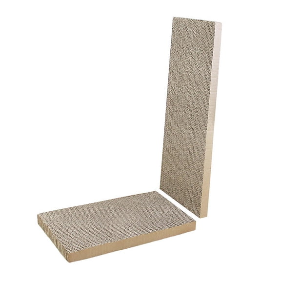 Bvdfgk Cat Scratcher Cardboard, L Shaped Cat Scratching Board with Ball Toy, Furniture Scratcher Replace