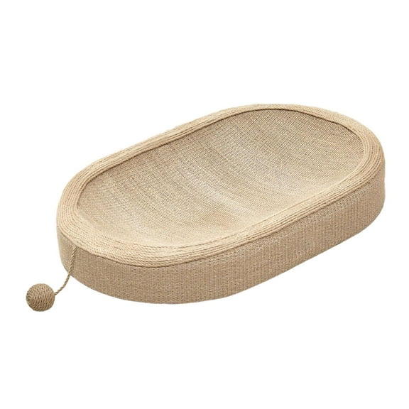 Bvdfgk Cat Scratcher Lounge Bed Durable Kitty Kitten Furniture Protector Wear Resistant oval with sisal ball