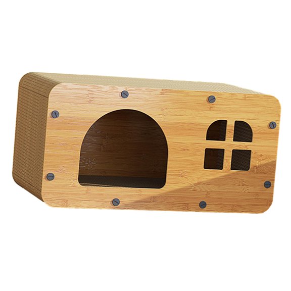 Bvdfgk Cat Scratcher Lounge Corrugated Scratching Board Toy Sleeping Nest Thickened Eco 48x24x24cm