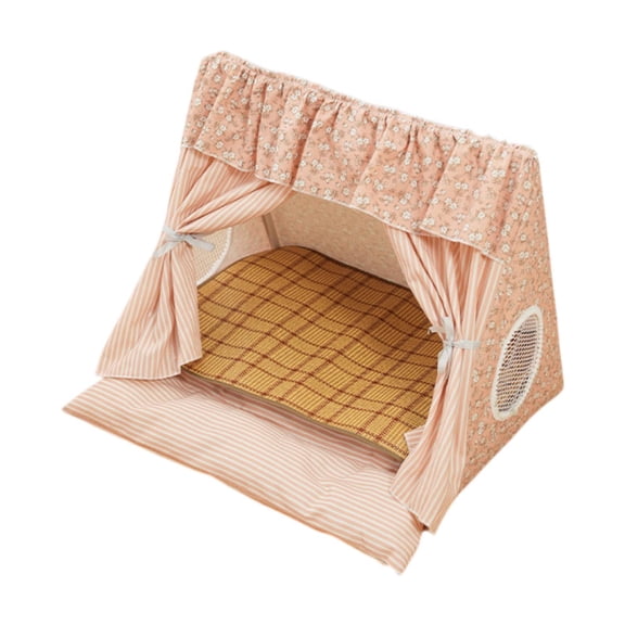 Bvdfgk Cat Tent House Breathable Window Washable Cute Nest Dog Tent for Cats Kitten Pink