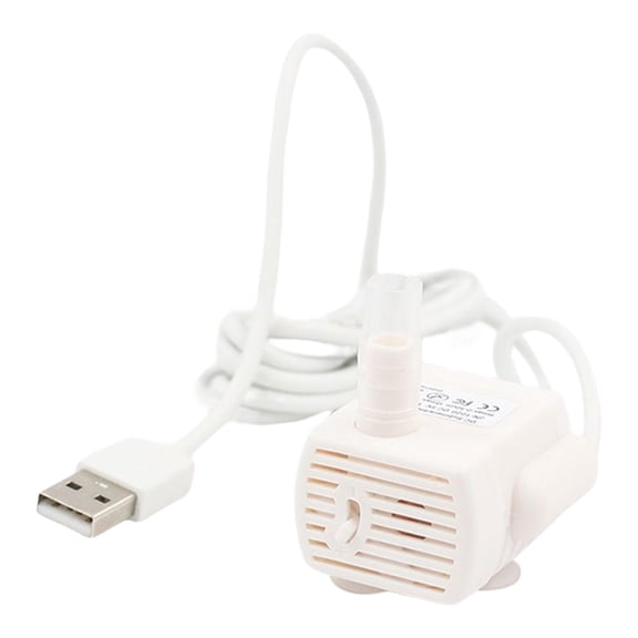 Bvdfgk Cat Water Fountain Pump, Silent Pet Fountain Replacement Pump USB Cable Cord and without light
