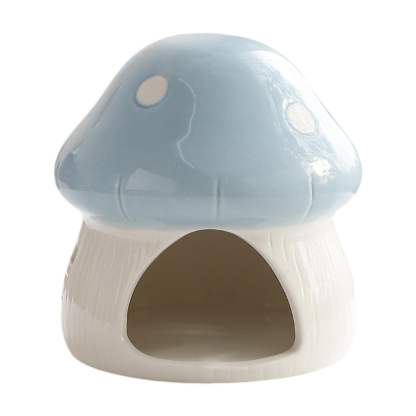 Bvdfgk Ceramic Hamster House Cave Creative Indoor Hideaway House Guinea Pig Hideout for Blue