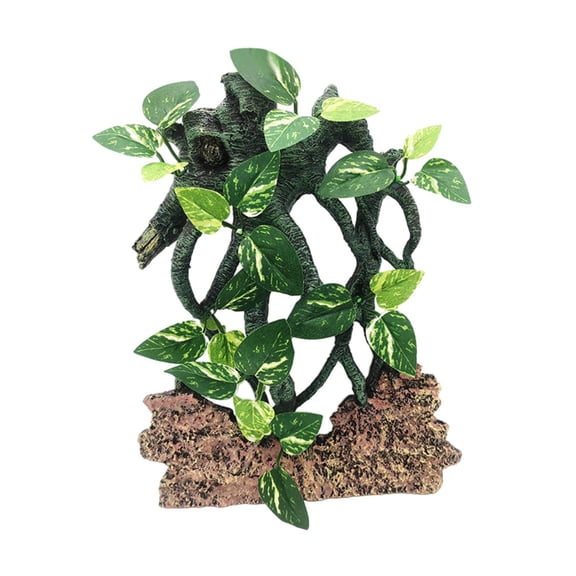 Bvdfgk Climb Tree Branch Decor Reptile Corner Branch Lizard Aquarium Simulation Habitat spotted with rock