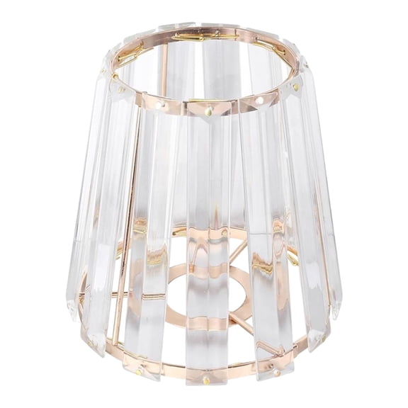 Bvdfgk Crystal Lampshade Chandelier Ceiling Fixture Lamp Shade Metal Light Cage Clip on Gold S