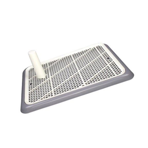 Bvdfgk Dog Potty Toilet with Removable Post Reusable Portable Dogs Urinal Grid Tray for Grey