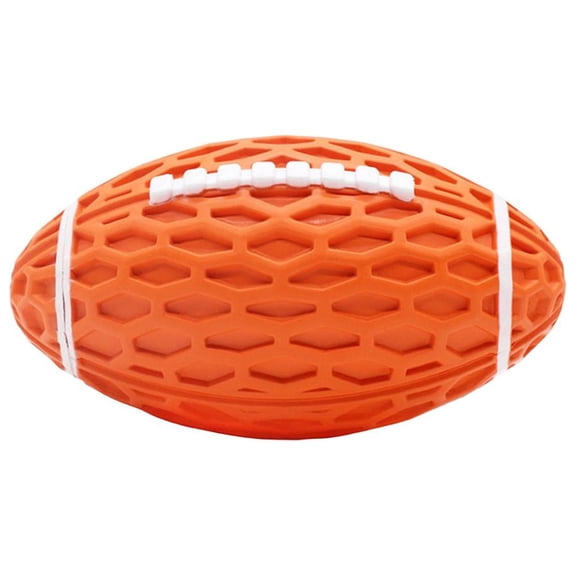 Bvdfgk Dog Toy Balls ,Interactive Ball, Rugby ,Pet Squeaky Toys ,Balls Dog Chew Toy for Orange Large