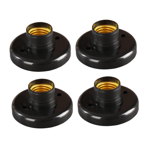 Bvdfgk E27 Lamp Sockets E27 Lamp Base Socket Adapter Replacement,Wall Ceilings Mounting 4PC