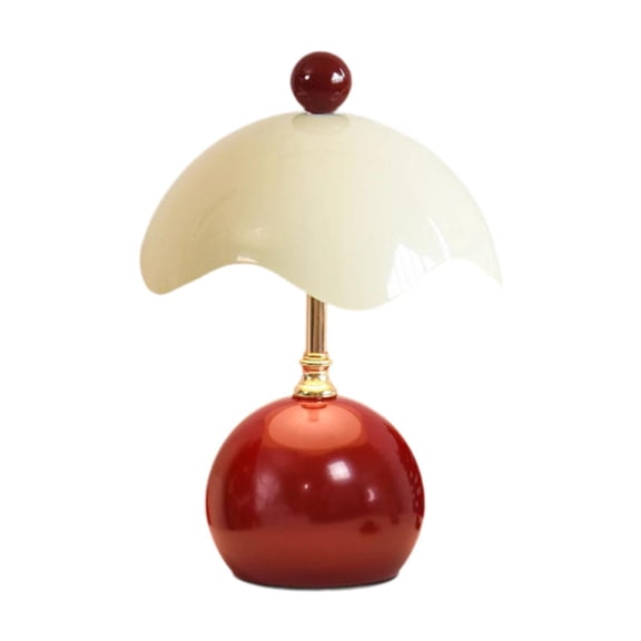 Bvdfgk Eggshell Table Lamp Bedside Lamp Bedside Lighting Fixture Minimalist Night Light Red