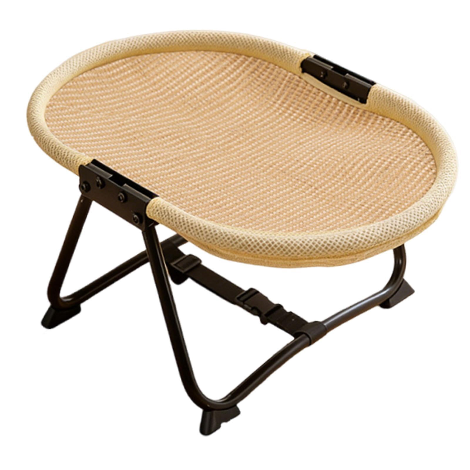 Bvdfgk Elevated Dog Bed Foldable Iron Frame Travel Sleeping Mat Pet Furniture for Small Hemps
