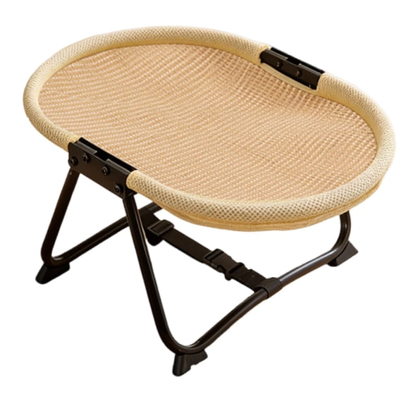Bvdfgk Elevated Dog Bed Foldable Iron Frame Travel Sleeping Mat Pet Furniture for Small Hemps
