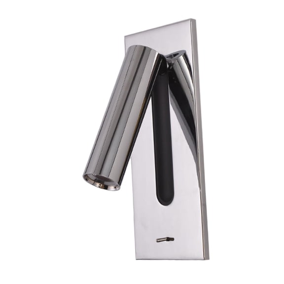 Bvdfgk Embedded Wall Lights Lighting with Switch Recessed Headboard Lights Wall Sconces silver gray