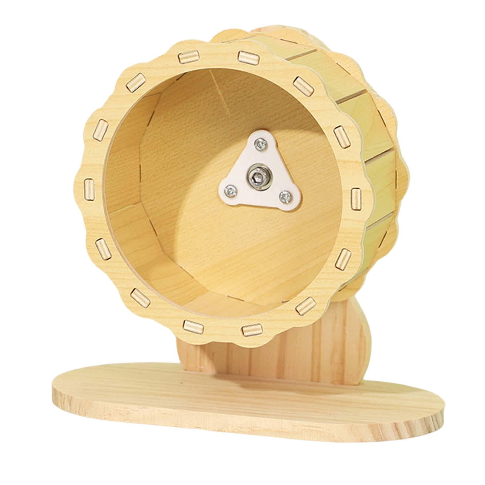 Bvdfgk Exercise Wheel Toy Treadmill Adjustable Fitness Hamster Wooden Running Wheel for Dia15cm 20x10.5x19cm