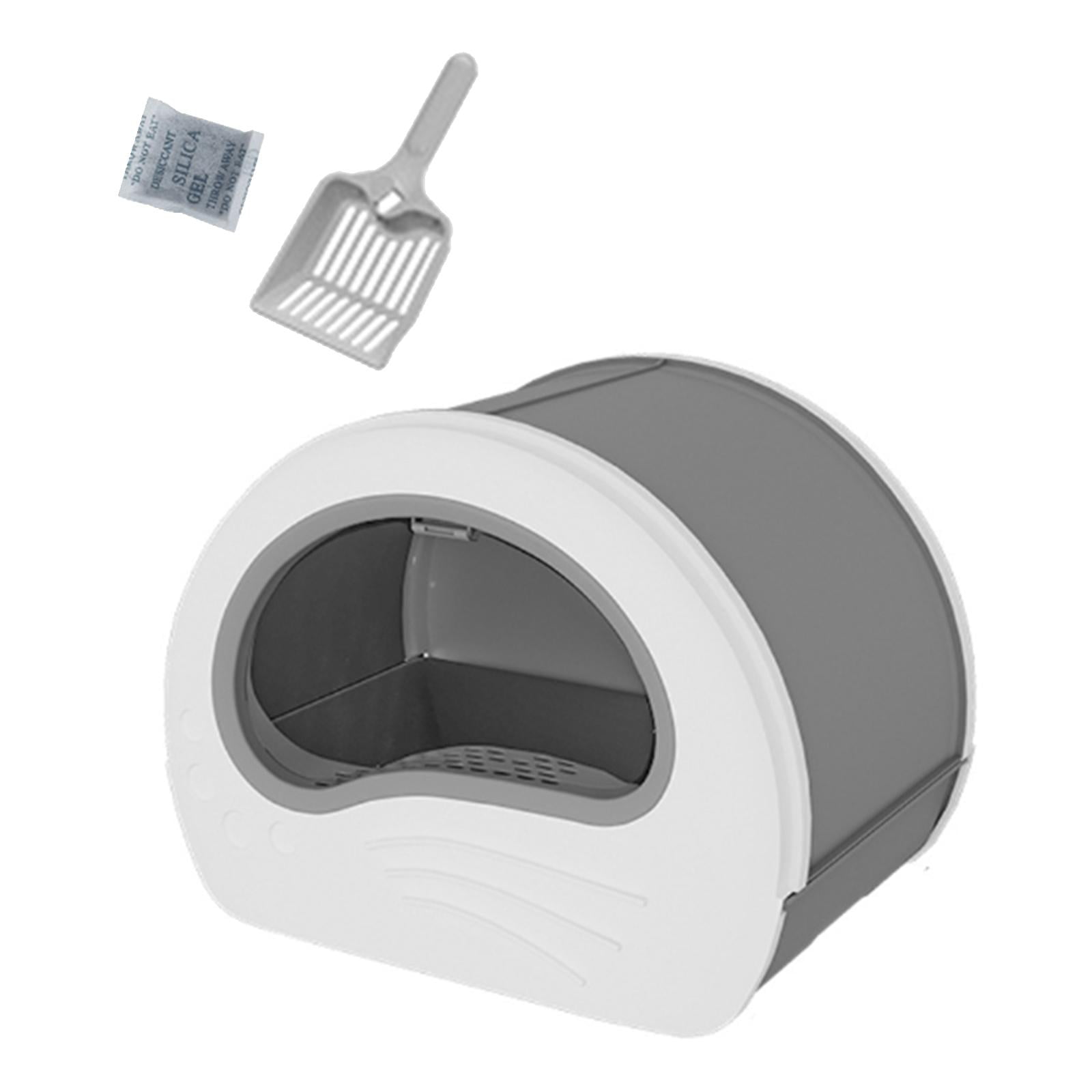 Bvdfgk Fully Enclosed Cat Litter Box for Indoor Cats Portable Anti Splashing Large Size