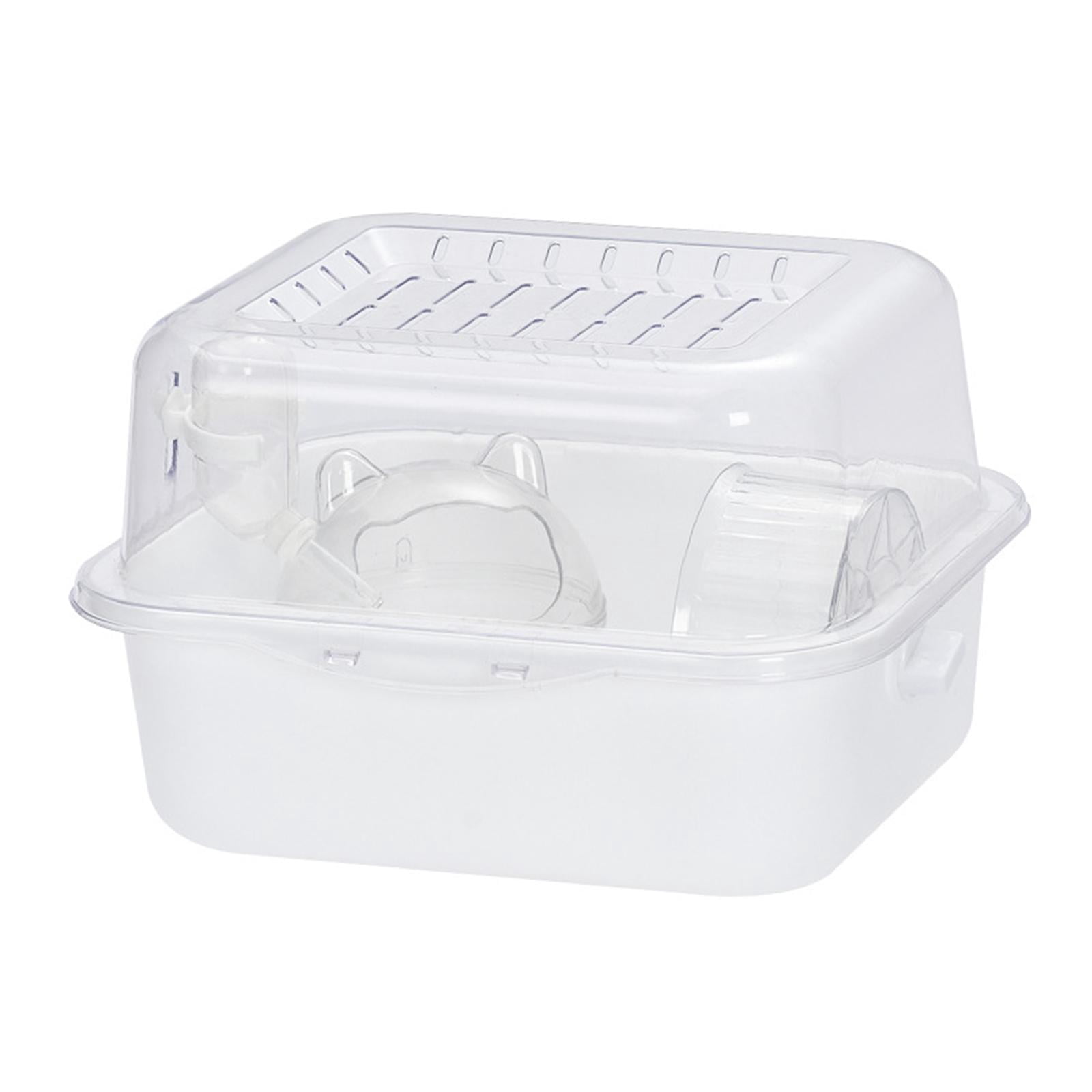 Bvdfgk Hamster Cage Portable for Hedgehogs Ferret Guinea Pig Clear Breathable Villa with accessories