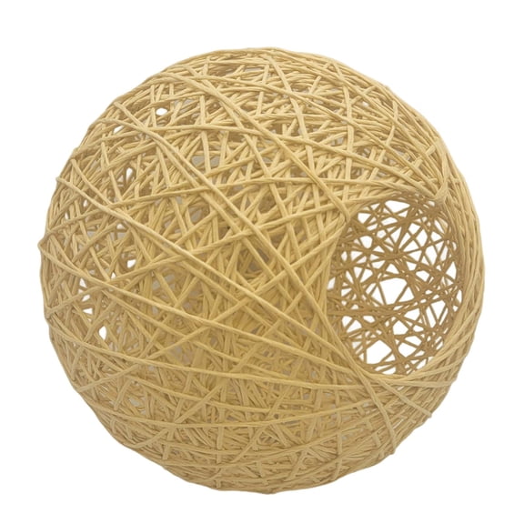 Bvdfgk Hand Woven Pendant Light Shade, Chandelier Lamp Shade, Lamp Cage, Rustic ,Hanging Rattan Lampshade for Tea Restaurant Hotel Cafe , Yellow