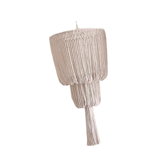 Bvdfgk Handmade Woven Lampshade Macrame Lamp Shade Decorative Lighting Accessories with Style A