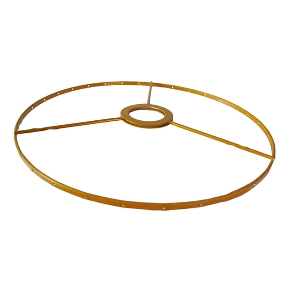 Bvdfgk Iron Lamp Shade Frame Ring Bedside Light Stand Portable Durable for Wedding Cafe Aureate 38cm