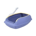thumbnail image 1 of Bvdfgk Litter Box Bedpan Portable with High Side Cat Sand Box Splashproof Kitten Toilet L Violet, 1 of 9