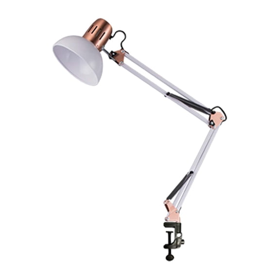 Bvdfgk Metal Desk Lamp with Clamp Folding for Work Workbench Drafting Nail Manicure white