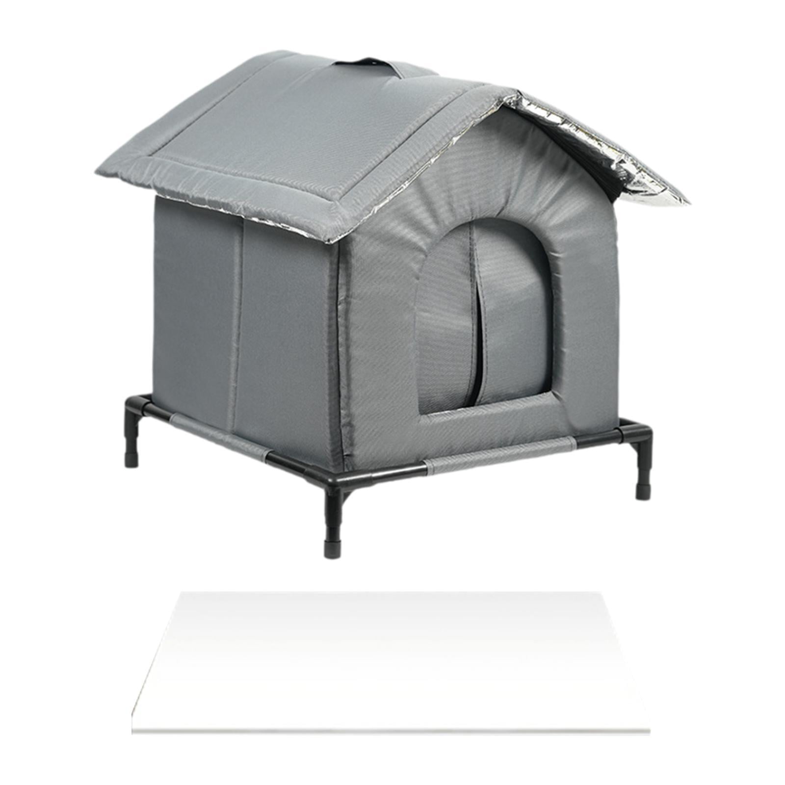 Bvdfgk Outdoor Cat House Cats Tent Portable Weatherproof Elevated Feral Cat Shelter Pet S