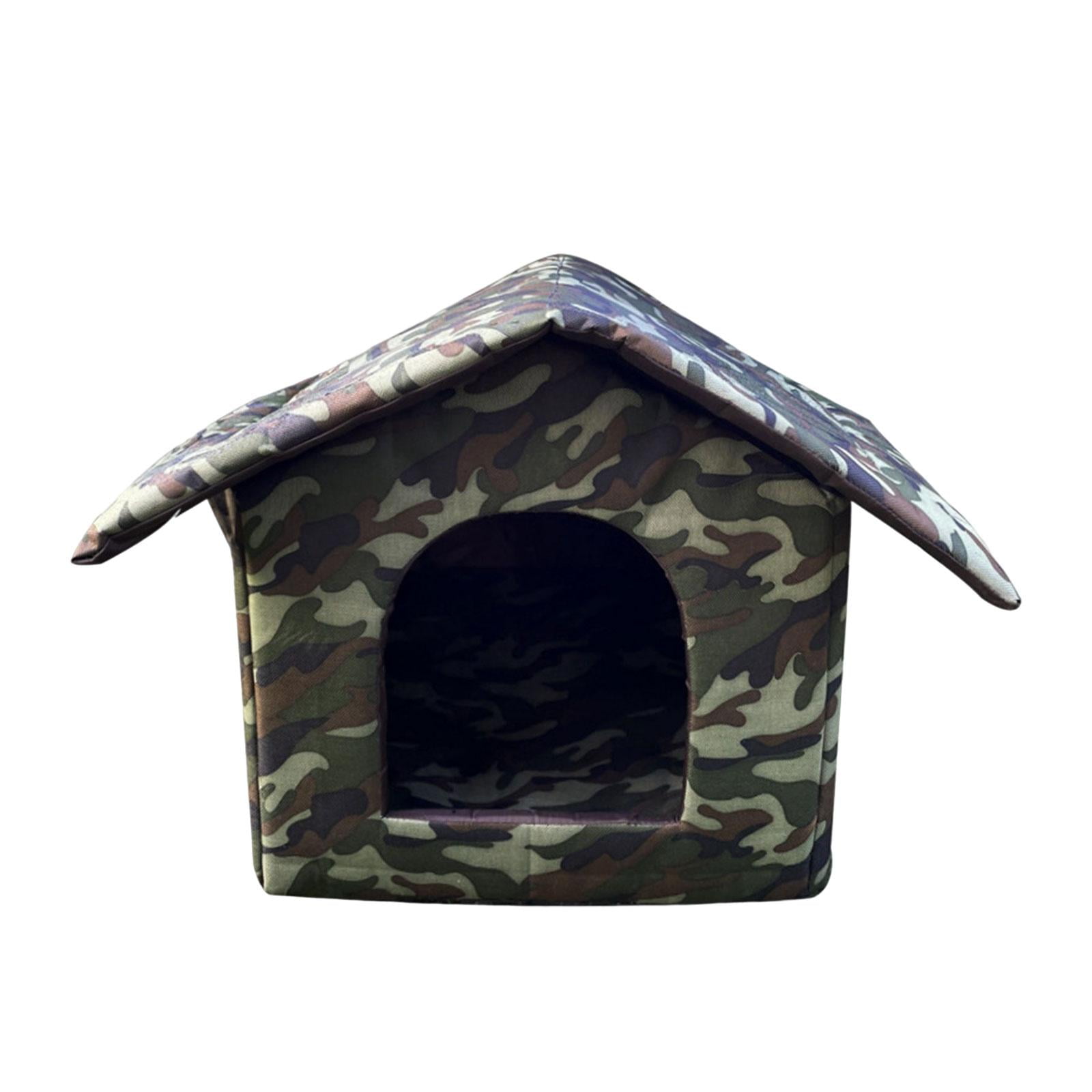 Bvdfgk Outdoor Waterproof Cat House Thickened Stray Cat Nest with Removable Cushion and 35cmx33cmx30cm