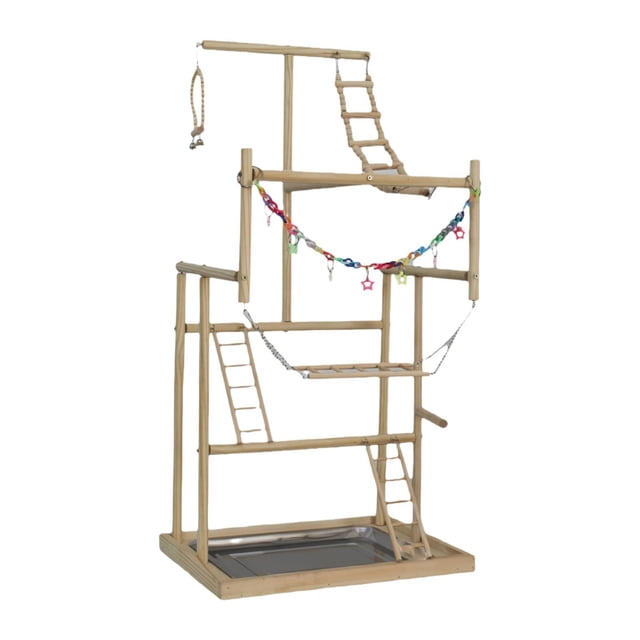 A closer look at Large Parrot Exercise Equipment With Toy Hooks