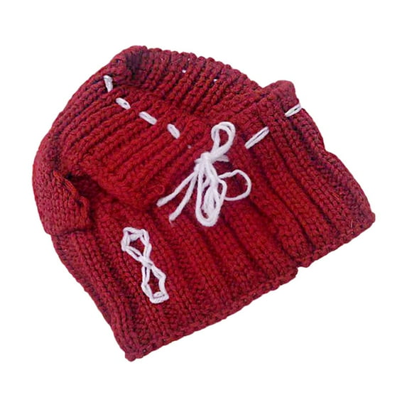 Bvdfgk Pet Winter Cosplay Windproof Winter Warm Dress up Head Wrap Dog Red