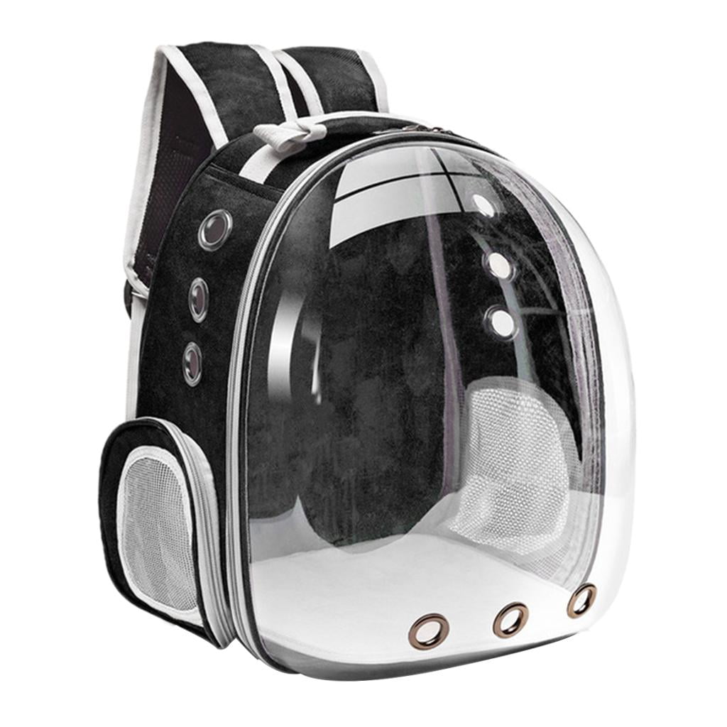 Bvdfgk Portable Pet Carrier Travel Breathable Backpack dogs and cats Puppy Waterproof Black