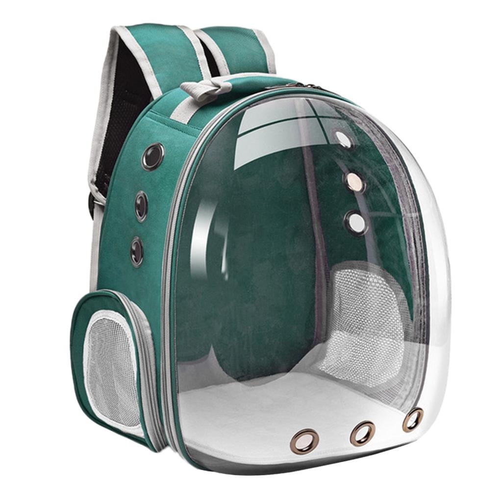Bvdfgk Portable Pet Carrier Travel Breathable Backpack dogs and cats Puppy Waterproof Green 33x27x44cm