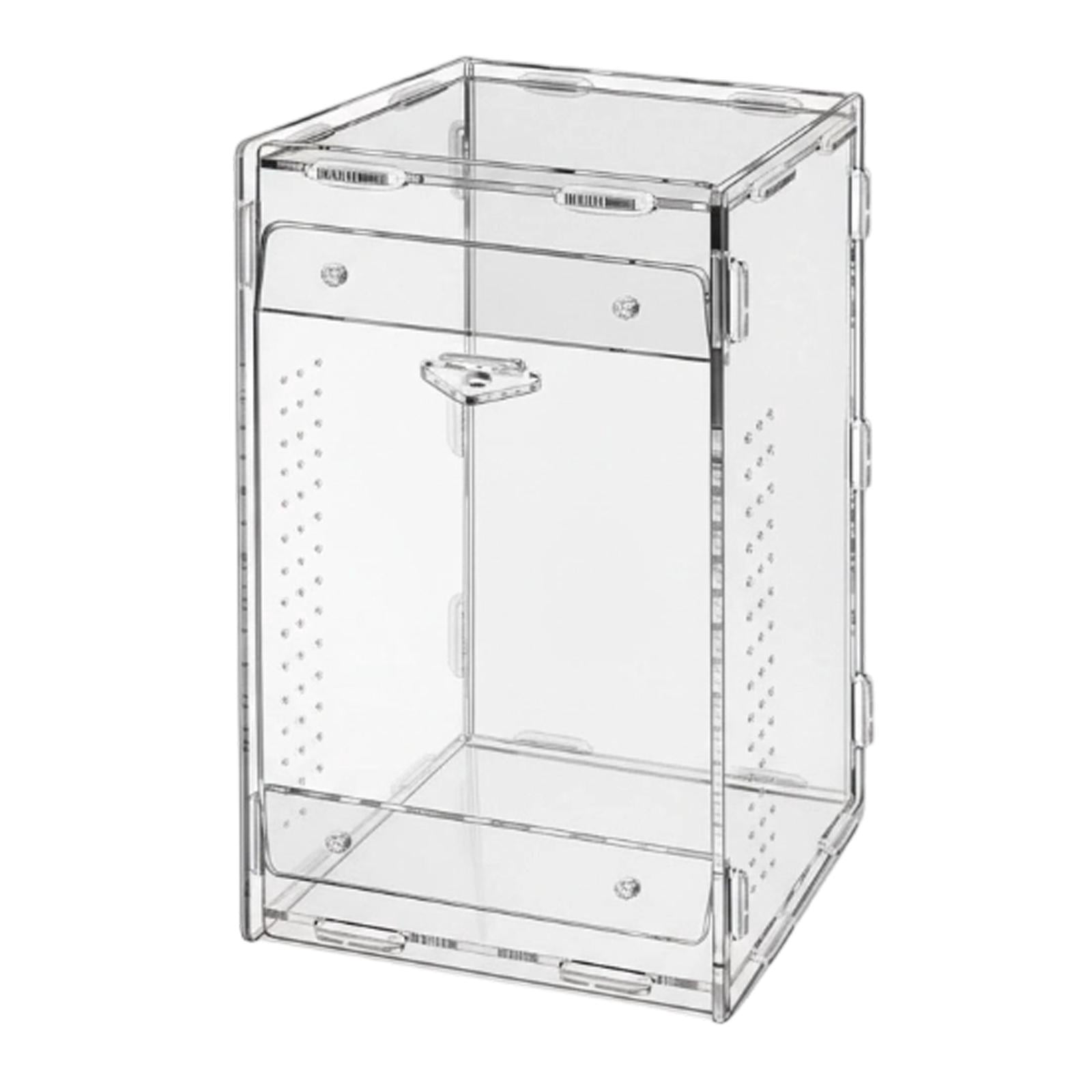 Bvdfgk Reptile Terrarium Acrylic Clear Enclosure for Chameleons Geckos Hermit Crabs
