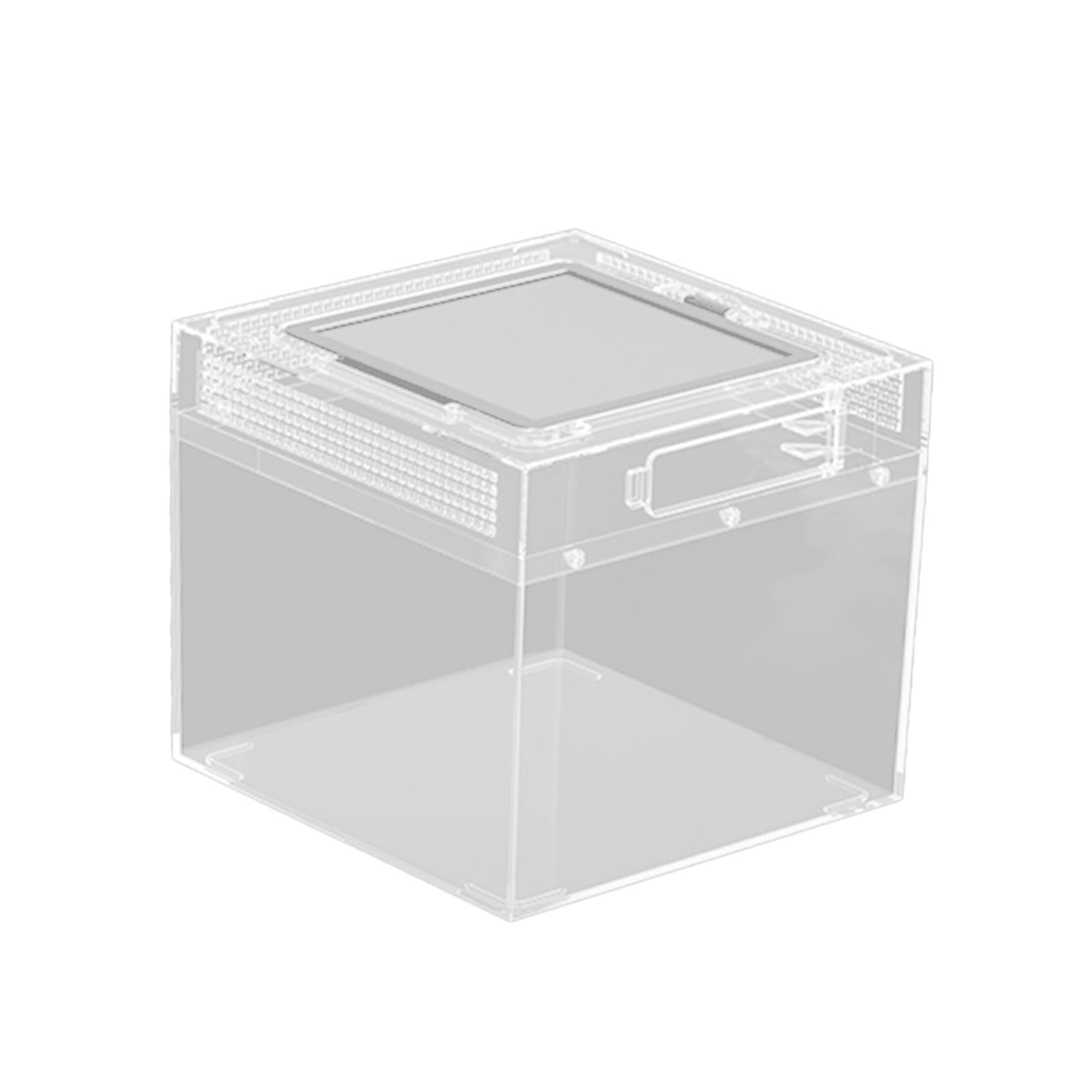 Bvdfgk Reptile Terrarium Clear Transparent Reptiles Cage for Frog Crayfish Tortoise M