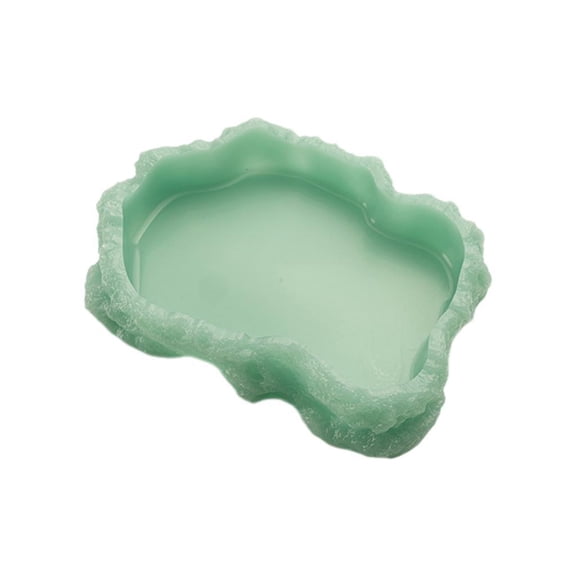 Bvdfgk Reptile Water Bowls Decorative Tank Decor Terrarium Plate Resin Feeding Bowl for L