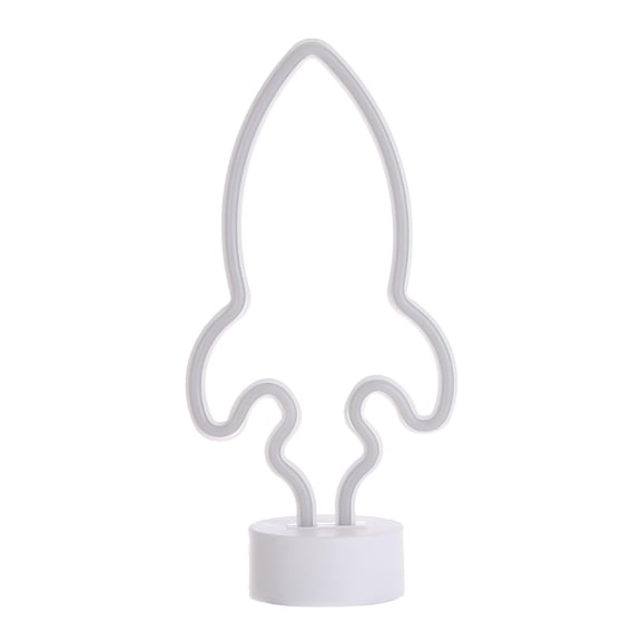 Bvdfgk Rocket LED Neon Signs Wall Light Neon Sign Decor Lamp Art Night Light Visual Art Pink