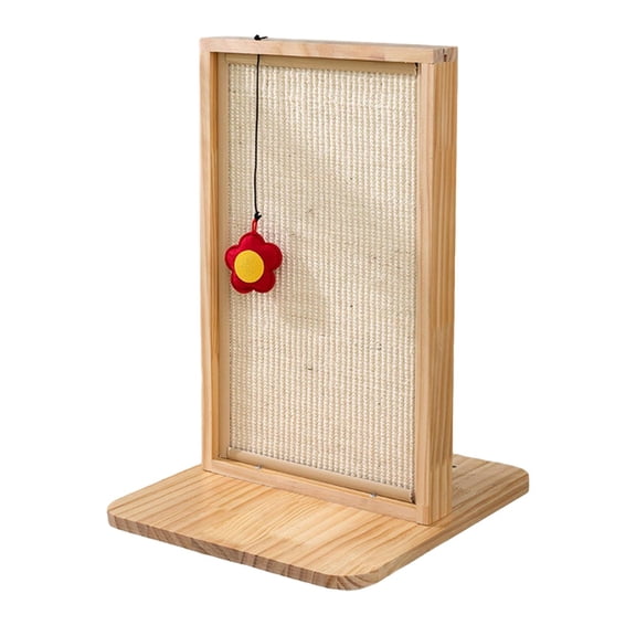 Bvdfgk Sisal Cat Scratching Post Board Wood Frame and Base Wear Resistant Durable White