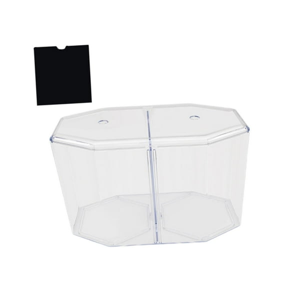 Bvdfgk Small Beta Aquarium Fish Tank Removable Dividers Incubator Transparent Stackable Betta Bowl Home Decoration for Shrimp Guppy Jellyfish
