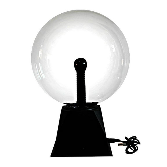 Bvdfgk USB Powered Magic Crystal Glass Plasma Ball Light Sphere Lamp Black Base 8inch
